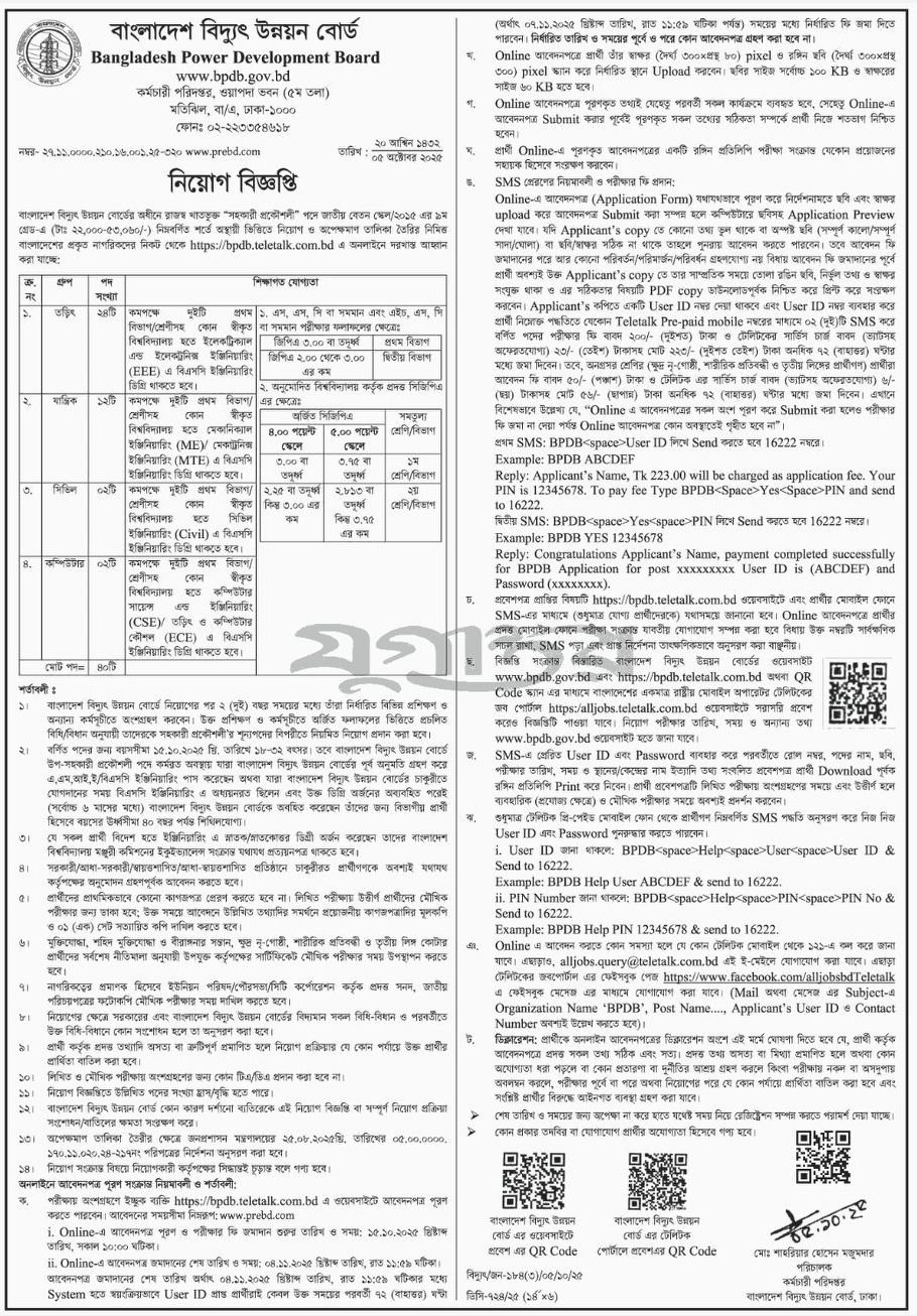 BPDB Job Circular 2025 BPDB Job Circular 2025